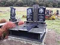 Надгробный памятник из гранита львов фото