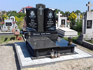 Памятник гранитный для двоих захоронений